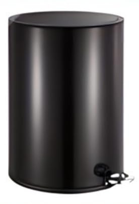 FurnitureXtra™ Modern Style Powder Coated Soft Close Pedal Bin, Plastic Inner bucket, ABS lid Shinny Finish (Black 3L)