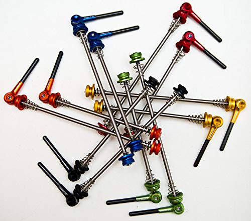 HiTeMP42 Schnellspanner mit Titanachse und Carbon Hebel MTB 43g rot