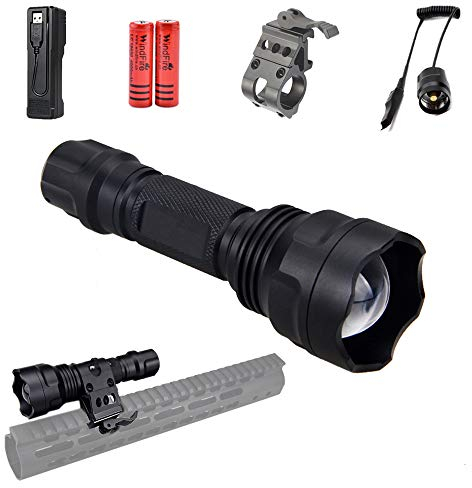 LUXJUMPER 940nm IR Torche, Lampe de poche Infrarouge Zoomable 38mm Lentille pour la Chasse de Vision Nocturne Utilisé avec un Appareil
