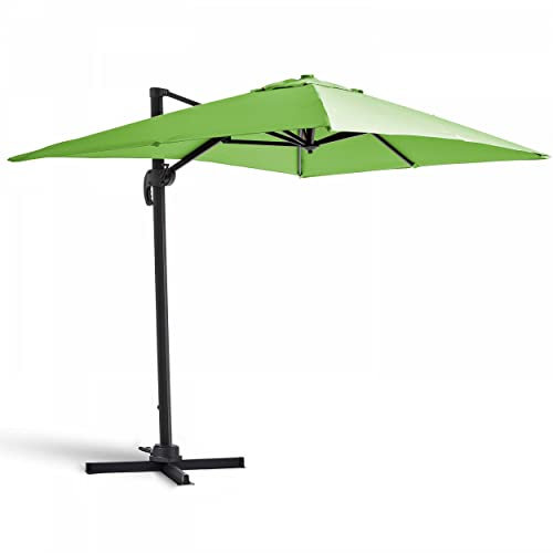 Oviala Parasol déporté Rotatif 2x3m en Aluminium Vert