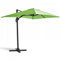 Oviala Parasol déporté Rotatif 2x3m en Aluminium Vert