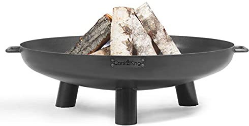 Cookking Bali Brasero rond en acier pour jardin et terrasse Noir 24 x 100 x 100 cm