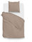 ZO! HOME Bettwäsche Satinado 1 Bettwäsche 155x220cm + 1 Kopfkissen 80x80cm 100% Baumwolle Mako-Satin Praline Brown