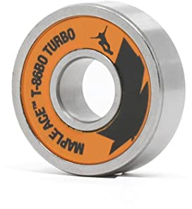 MAPLE ACE Turbo Skateboard Kugellager Orange, mit Spacers (8 Pack)