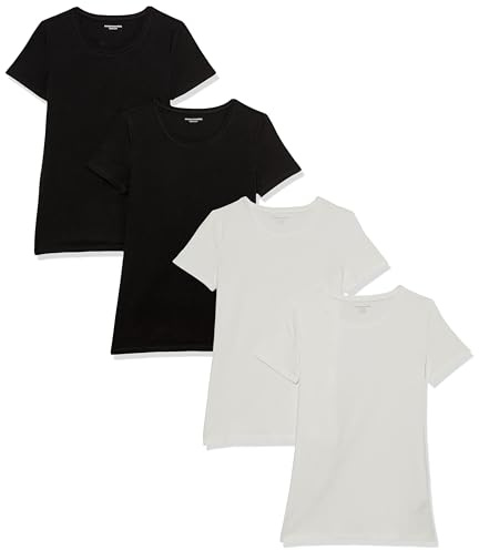 Amazon Essentials Women's Regular-Fit Short-Sleeve Crewneck T-Shirt, Multipacks