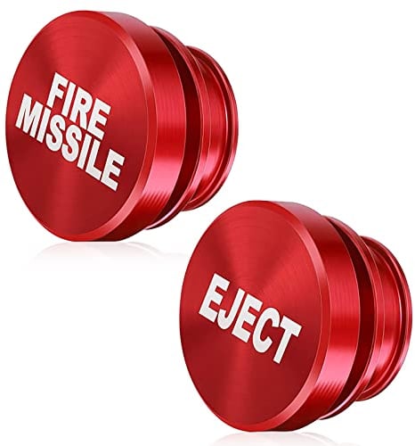 Xinjieda 2 Pcs Car Cigarette Lighter Plug Cover Metal Car Cigarette Lighter Dustproof Waterproof Car Cigarette Lighter Cover Cap 12 Volt Replacement Accessories for Most Automotive Vehicles (Red)