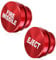 Xinjieda 2 Pcs Car Cigarette Lighter Plug Cover Metal Car Cigarette Lighter Dustproof Waterproof Car Cigarette Lighter Cover Cap 12 Volt Replacement Accessories for Most Automotive Vehicles (Red)