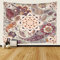 EHOMERY Wandteppich Aesthetic Wandtuch XXL Natur Beige Psychedelische Mandala-Weinlese-Muster-Kunst Gobelin Wandbehang Wanddekoration Tuch Wandschmuck Groß Schlafzimmer Wanddekoration 94X86 Inches