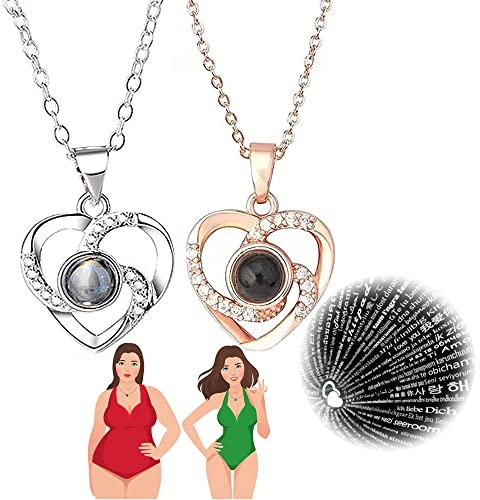Deta Sodalith-Herz-Halskette, Lymphdrainage-Magnetfeldtherapie-Halskette, Sodalith-Kristall ? Anti-Schwellungs-Halsketten, herzförmige Schlüsselbeinkette für Frauen und Männer (Silver+Gold,2pcs)