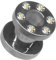 Generisch Flesh-Tunnel 4mm – 25mm CHIRURGENSTAHL 316L EDEL-STAHL Tunnel-Piercing Ohr-Stecker Double-Flared Schraub-Gewinde Strass-Stein Zirkonia-Kristall (4mm, Silber mit Kristallen Weiß)