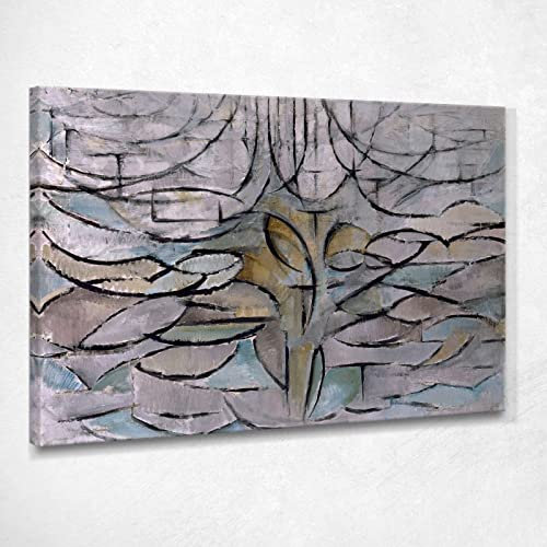 Apfelbaum aus Blume Mondrian Piet Bild auf Leinwand PMO1, 50 x 70 cm