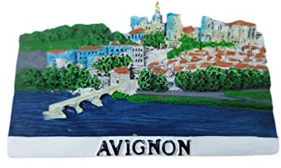 Avignon France - Imán para Nevera Ciudades 3D de Resina, Hecho a Mano, Diseño de Avignon