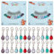 nbeads 24 Stück Maschenmarkierer, Geburtsstein-Stil Tränen-Facetten-Glas-Charms-Anhänger Abnehmbarer Karabinerverschluss Verriegelungsmaschenmarkierer zum Stricken Weben Nähen Quilten Zubehör