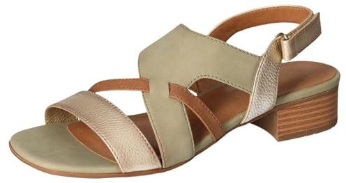 MUSTANG Femme 1494-802 Sandale à Talon, Vert, 40 EU