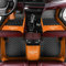 Anpassen Fußmatten für BMW 1/2/3/4/5 Series X1 X2 X3 X4 X5 X6 PU-Leder Auto Fussmatten Set Allwetter wasserdichte rutschfeste Teppich?Orange und Schwarz?