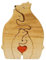 Nchdewui Hölzerne Skulptur Dekor, Bärenfamilie Holzkunst, Hölzerne Skulptur Dekor, Holz Bär Skulpturen Desktop Ornament Home Tischdekoration, Geschenk für Familie