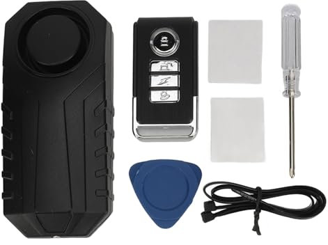 Electric Bike Anti Theft Vibration Alarm, ABS 113dB Bike Alarm Wireless Anti Theft Vibration Motion Sensor Vehicle Security Alarm IP65 Waterproof with Remote for Bicycle Motorcycle