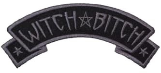 kreepsville 666 Arch Witch Bitch Patch Embroidered Iron-on Gothic Badge