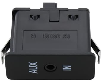 VGOL 1PC Auto AUX Audio Interface ABS Einzelbuchse Audio Ersatzteil 6930561 Kompatibel mit BMW X1 X3 X5 X6 Z4 E81 E87 E90 Schwarz
