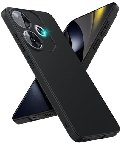 SineOrdo Funda para Xiaomi Poco F6 5G Carcasa, Ultrafina Xiaomi Poco F6 5G Funda Móvil Suave Silicona TPU Cover Resistente Case - Negra