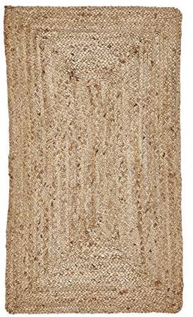 -LUXOR- living Naturteppich Salo - Jute Teppich Boho aus natürlichen Materialien handgefertigt - Teppich Wohnzimmer 60 x 90 cm