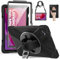 Gerutek Funda Anticaída para Lenovo Tab M11/K11/Xiaoxin Pad 2024 11, TB-330FU/331FC/330XU, Funda Resistente con Protector de Pantalla, Soporte 360° Giratorio, Correa de Mano/Hombro, Portalápiz, Negro