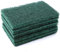 Akozon 5pcs/set Industrial Scouring Pads, Abrasive Scourer, Heavy Duty Finishing & Cleaning Sponge Pads (Green)