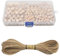 NHQZ 300 Piezas de Cuentas de Madera Redondas de 20mm Completas con 3 Metros de Cuerda de Yute para Ensartar para Hacer Collares Atrapasueños DIY Craft Collar Pulsera Pendientes