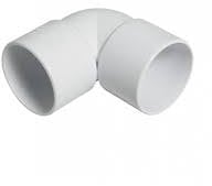 Solvent 32mmm White Flexible Pushfit Elbow 90 Degree Knuckle Bend-32mm Waste Pipe Fittings (Pack of 5)