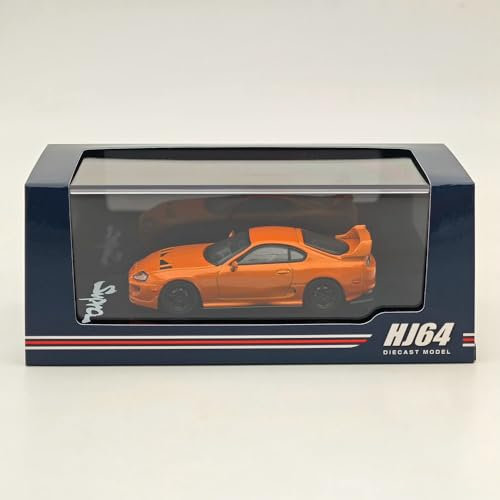Hobby Japan 1/64 für Supra (JZA80) JDM Customized Version Orange Metallic HJ644042P Druckguss-Modelle Auto-Kollektion
