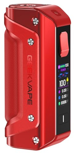 GEEKVAPE Aegis Solo 3 Mod 100W Elektronische Zigarette Aegis Solo III Box MOD Vape Support Z Sub Ohm Tank/18650 Batterie - nicht enthalten (kein Tank/keine Spule),Kein Nikotin (Rot)