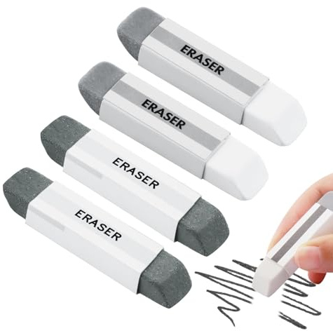 4 Pcs Natural Rubber Eraser for Ink and Pencil,Sand Eraser for 2B