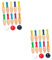 Happyyami 2 Sets Bowling Ball Bowling for B Bowling Kits Toss Ball Bowling Bowling Sports Bowling for Wooden Colorful
