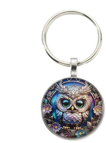 Lunaobrik Eulen-Schlüsselanhänger - Dekorativer Schmuck Metall Rucksack Charm - Tragbarer Auto-Anhänger für Mutter mit Geldbörsen-Funktion