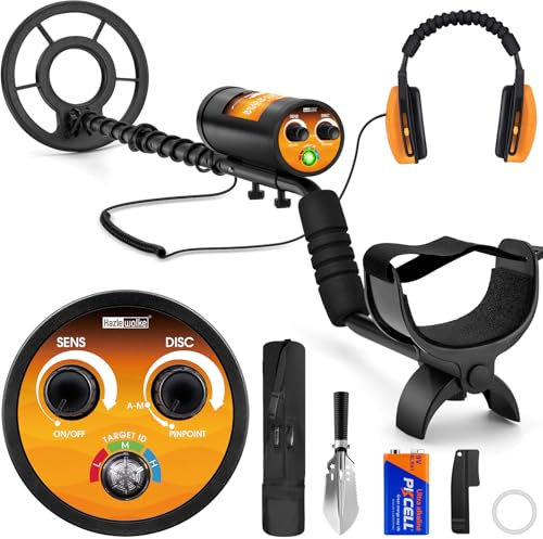 Hazlewolke Unterwasser Metalldetektor, 130 Fuß wasserdichte Metalldetektor mit Pinpoint-Modus, 10 Zoll Tiefe, Metal Gold Detector für Erwachsene