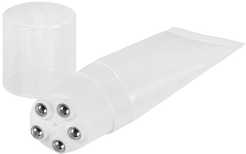 Healeved 50ml Rollerflasche Mit 5 Rollerballs Für Gesicht Und Körper | Tragbar, Reisefreundlich, Kompakt, Roller-Ballmassage, Stabile Versiegelung