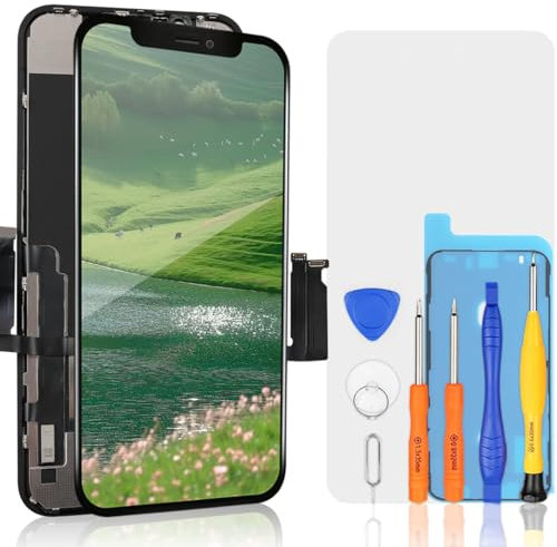 bokman Schermo per iPhone XR Nero, 6.1'' Touch Screen Digitizer LCD con Kit di Riparazione, Modello A1984 A2105 A2106 A2107 A2108