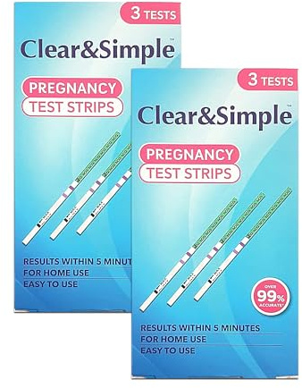 2X 3 Healthpoint Clear and Simple HCG Pregnancy Test Strips – Bundled by Smart Cutie