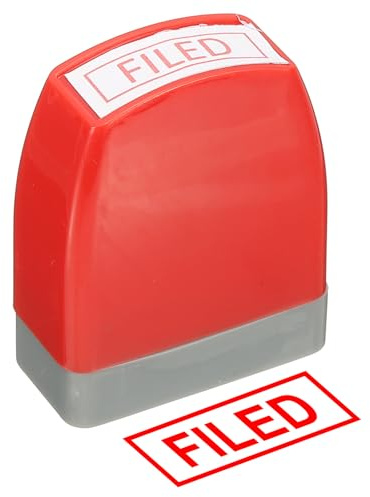 PATIKIL Selbstfärbender Stempel Mit Vorgefertigtem Text Roter Stempel Für Büro Und Geschäft Rot