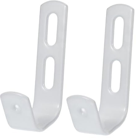 VICASKY 2pcs Bed Ladder Hooks: Heavy Duty Metal J Hanger Loft Bed Space-Saving Utility Hooks Replacement with Screws for Home Kids Room School