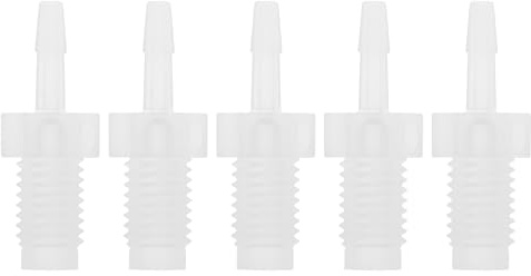A ABSOPRO Raccord De Tuyau en Plastique À Barbe Filetage Mâle Connecteur De Tuyau Droit Transparent 5 Pcs 1/16 OD-1/4 NPT