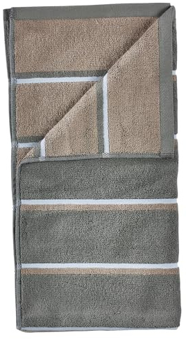 Zone Denmark Sauna Handtuch 100 x 50 cm Olive Green/Taupe/Blue Fog