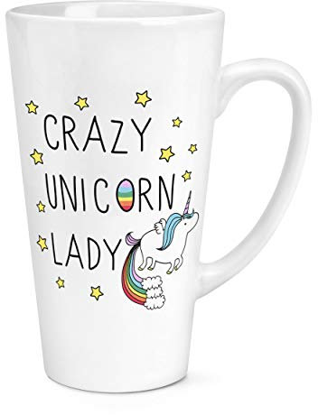 Crazy Unicorn Lady 17oz Large Latte Mug Cup
