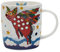 Maxwell & Williams DI0097 Kaffee-Tasse 400 ml – Smile Style – Porzellan bauchig, buntes Schweinchen-Motiv, Geschenkbox