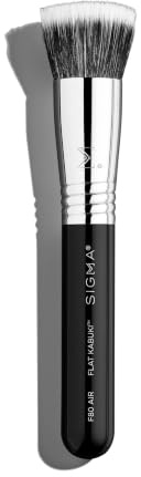 Sigma Beauty Pennello piatto Kabuki F80, pennello per fondotinta e pennello professionale per miscelare prodotti liquidi e creme, pennello kabuki sicuro per la pelle, per lucidare e sfumare