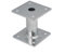 GRUNDLINE - Stützenfuß Pfostenträger Pfostenanker, aus Stahl, aufschraubhülse - PMF, 100x100x100 mm - Feuerverzinkung - für Zäune, Unterstände, Carports, Pergolen, Gartenlauben aus Holzbalken