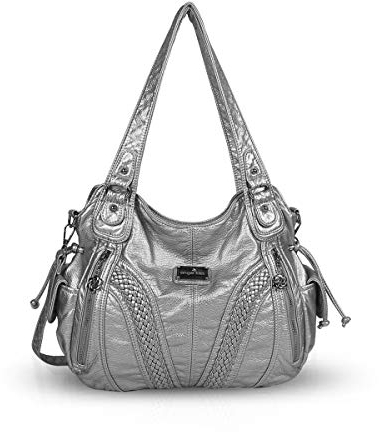 NICOLE & DORIS Damen Schultertasche Groß Hobo Tasche PU Leder Fashion Casual Handtasche Designer Tote Bag with Zipper