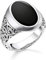 Thomas Sabo Ring Schwarz, Größe 68, Sterlingsilber und Onyx, TR2242-698-11