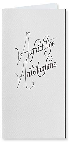 30 Trauerkarte mit Text -Aufrichtige Anteilnahme - in Silberfolie mit Trauerrand - DIN Lang 10,6 x 21 cm - passende Umschläge - Gustav Neuser