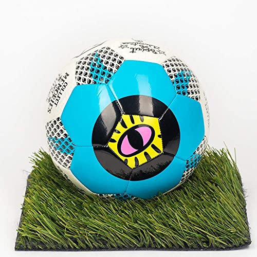 Fairtrade Eye BALLDESIGNER Fußball Größe 5 qualifiziert – farbenfrohes Design – TPU Material, ausgezeichnetes Sprungverhalten – Perlmuttoptik